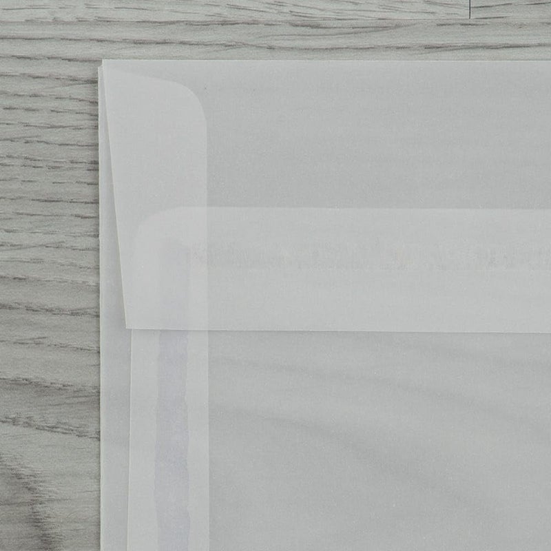 LUXPaper Square Invitation Envelopes | Peel & Press | 5" x 5" | Clear Translucent | 30lb. Text | 50 Qty - Image 5